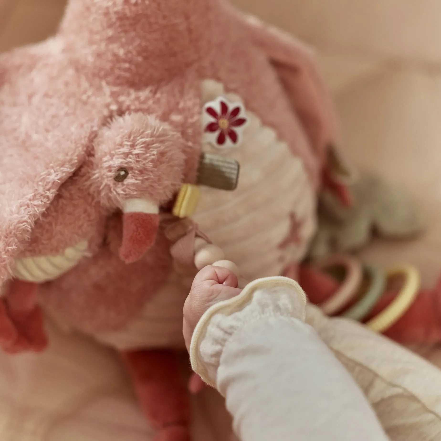 Activiteitenknuffel Flamingo - Roze