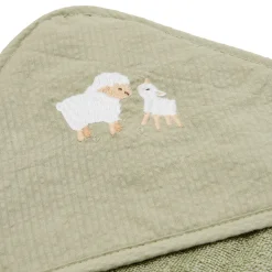 Badcape - Geborduurd - Groen - 75 x 75