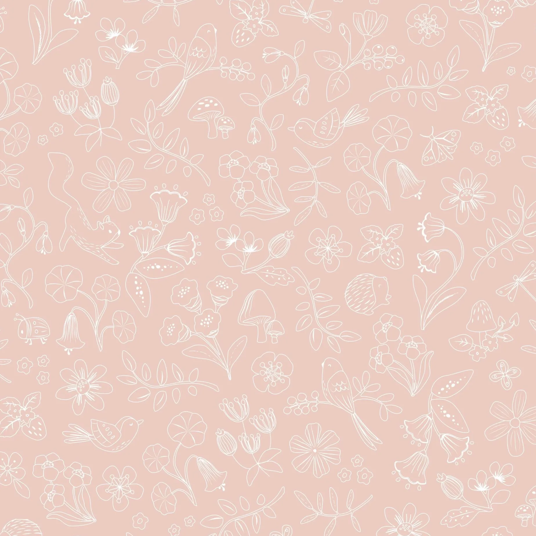Behangstaal vliesbehang – Roze – Fairy Friends – Fairy Wonder