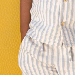Blouse - Korte mouw - Multi Stripe