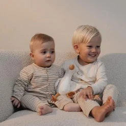 Eendelige pyjama - Zand - Gestreept