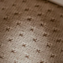 Gebreid ledikantdeken - Fleece - Beige - Essentials