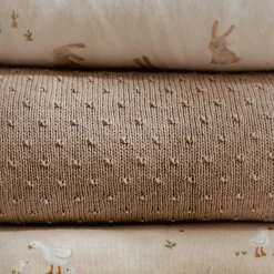 Gebreid ledikantdeken - Fleece - Beige - Essentials