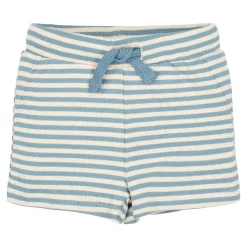 Gestreepte korte broek - Blauw
