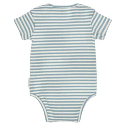 Gestreepte romper korte mouw - Blauw