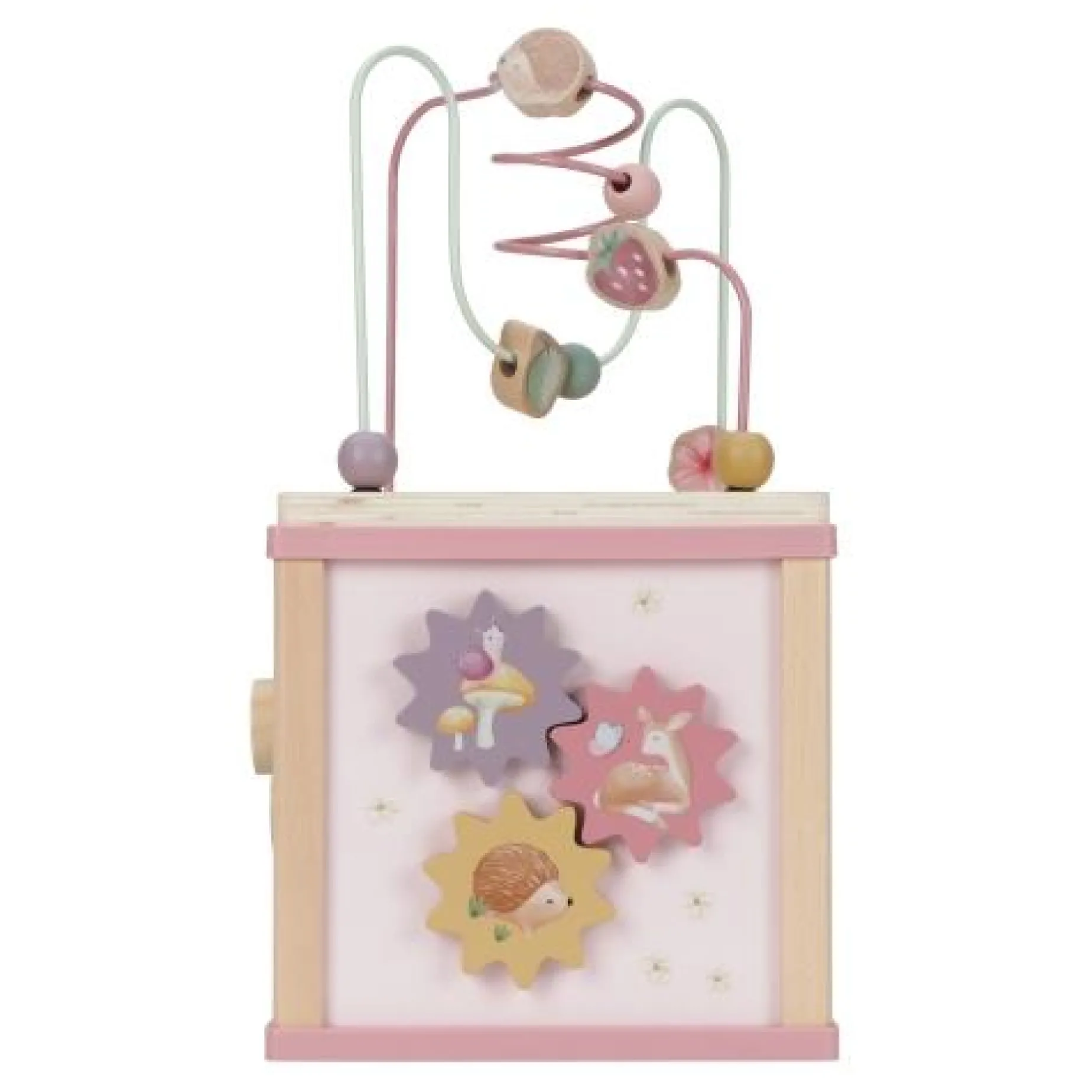 Houten activiteitenkubus - Roze - Fairy Garden