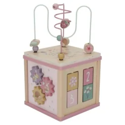 Houten activiteitenkubus - Roze - Fairy Garden