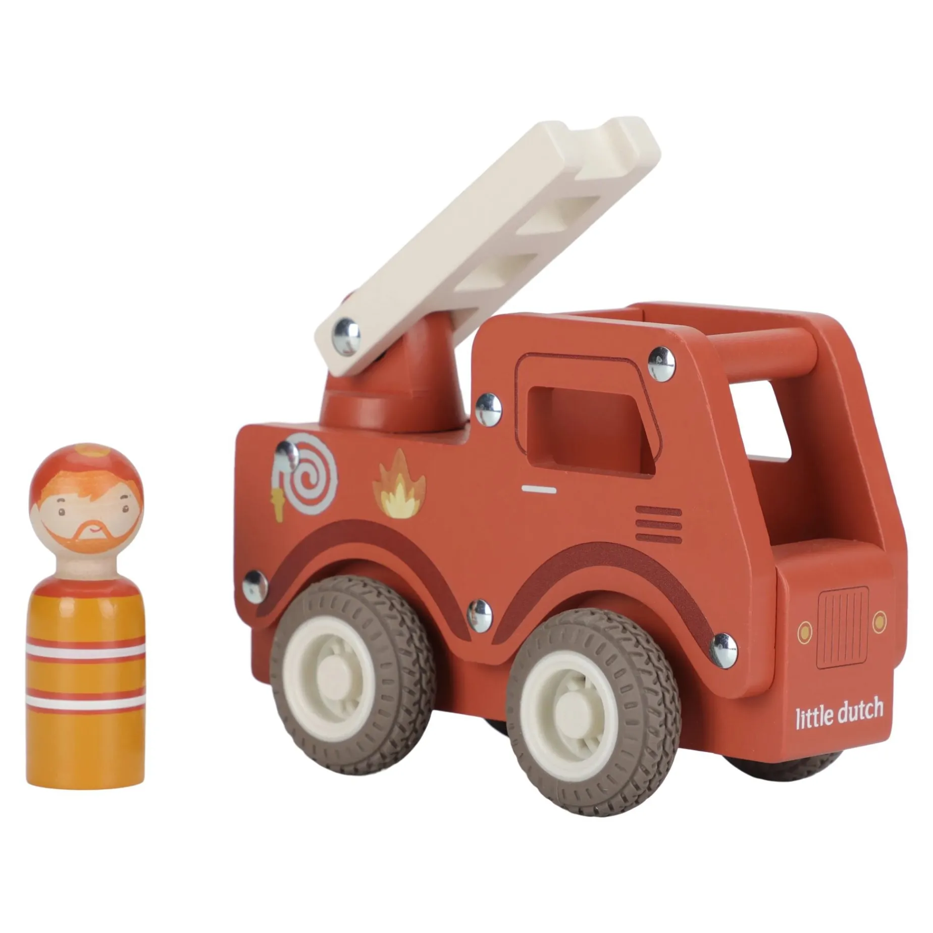 Houten brandweerwagen – Rood – Essentials