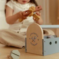 Houten gereedschapskist - Blauw - Essentials