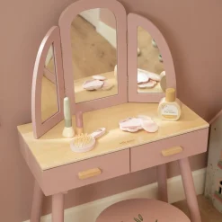 Houten kaptafel groot– Roze – Essentials