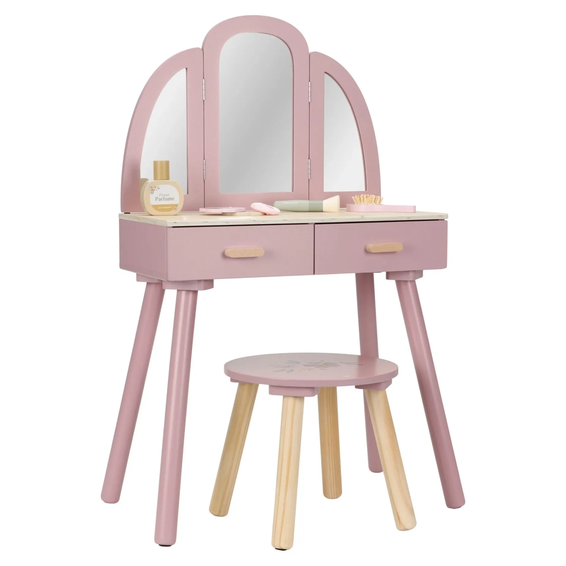 Houten kaptafel groot– Roze – Essentials