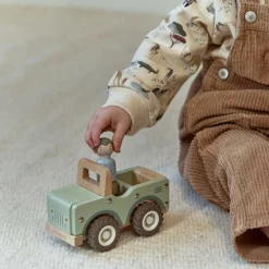 Houten safari auto - Groen
