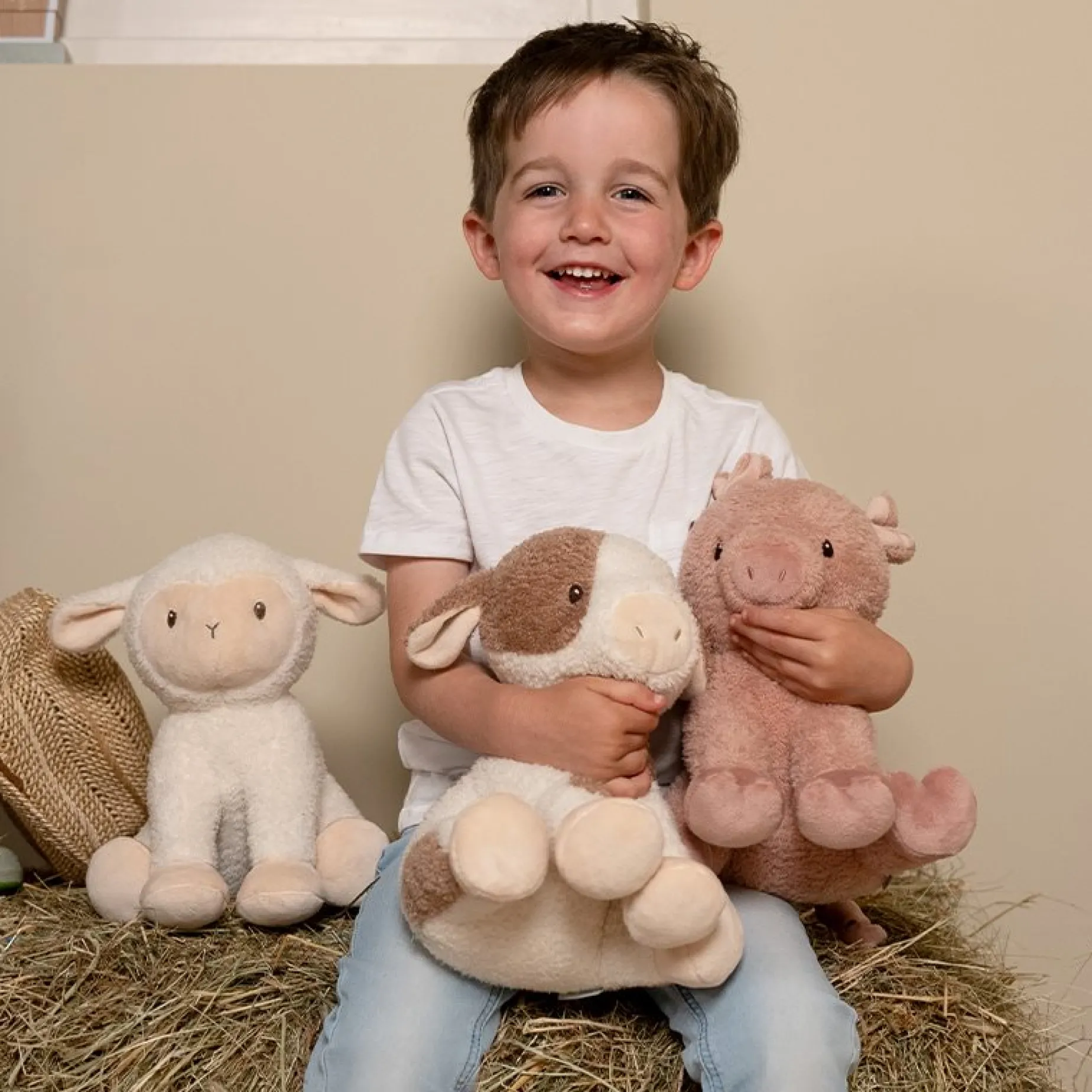 Knuffel Koe 17cm Little Farm