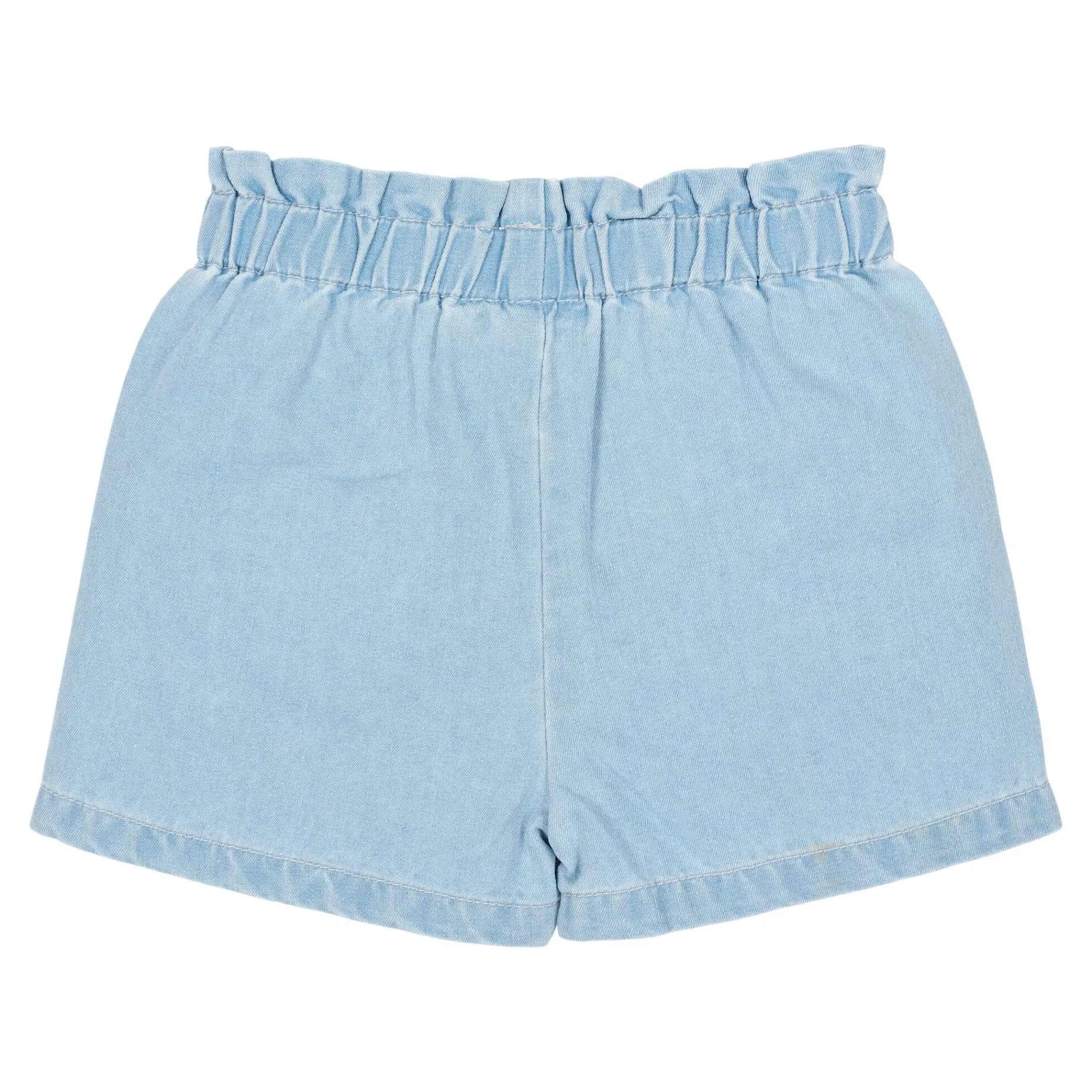 Korte broek geborduurd - Blauw