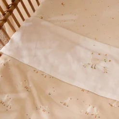 Ledikant deken - Beige - Little Goose - Moon & Stars