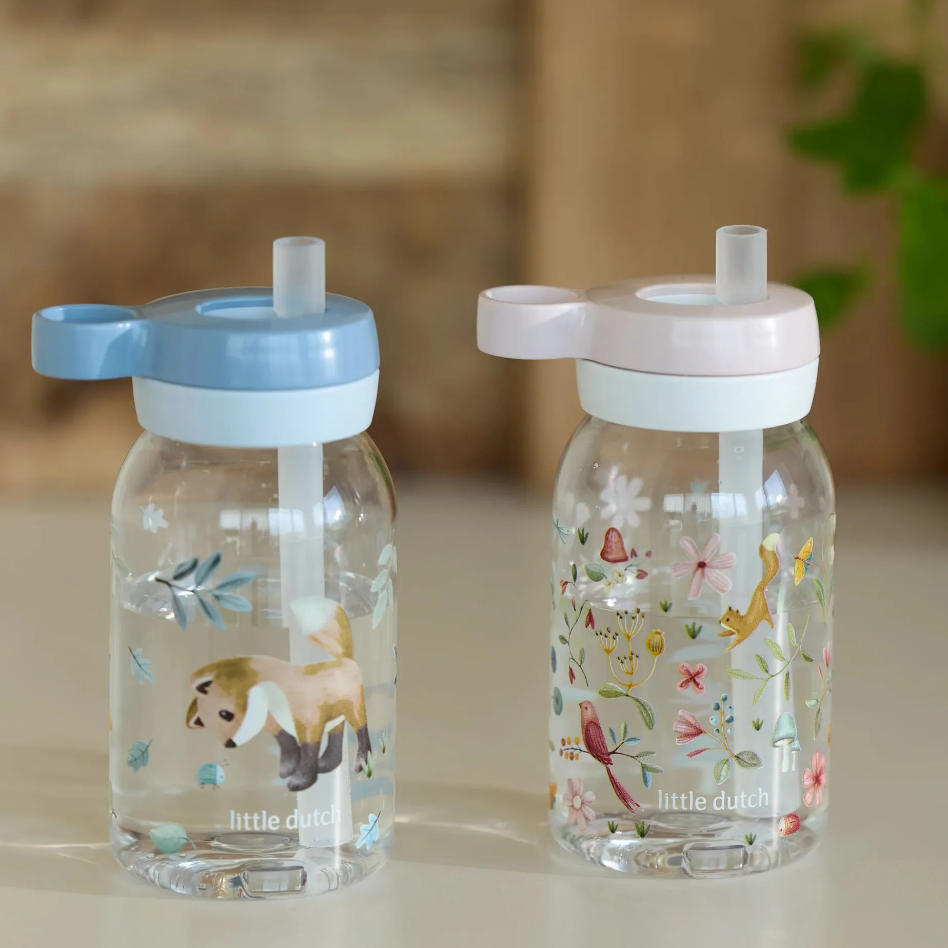 Mepal Drinkfles met rietje 450 ml - Roze