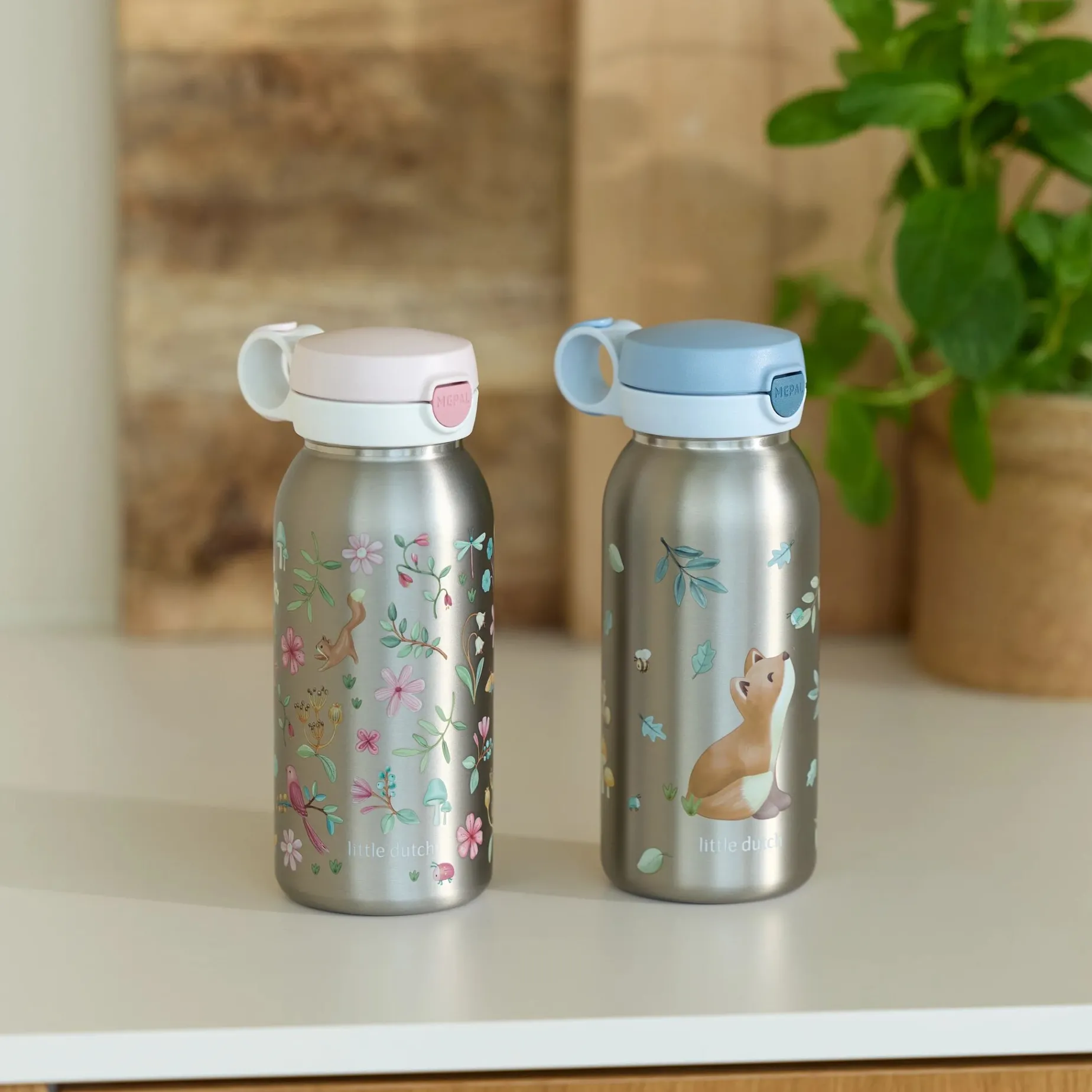 Mepal RVS drinkfles pop-up 600 ml - Blauw