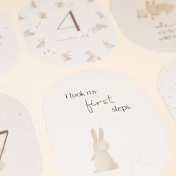Mijlpaal kaarten - Beige - Baby Bunny - EN