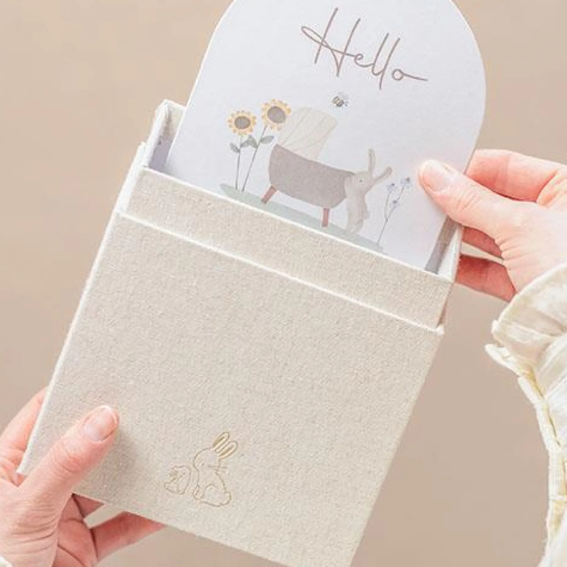 Mijlpaal kaarten - Beige - Baby Bunny - EN