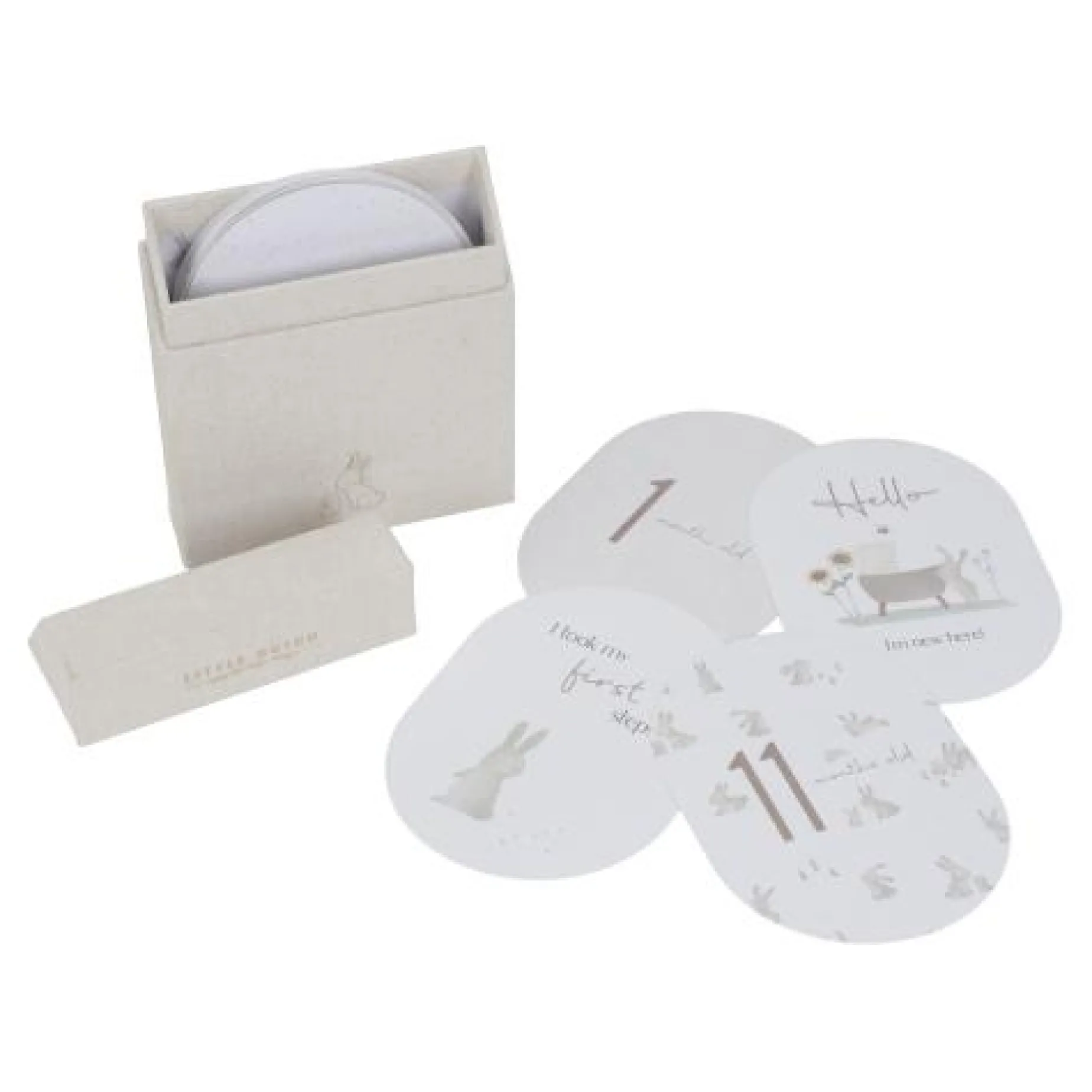 Mijlpaal kaarten - Beige - Baby Bunny - EN
