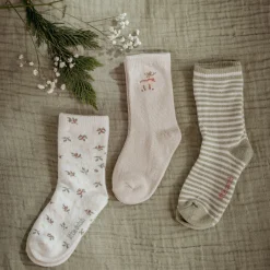 3-pack kerst sokken – Beige