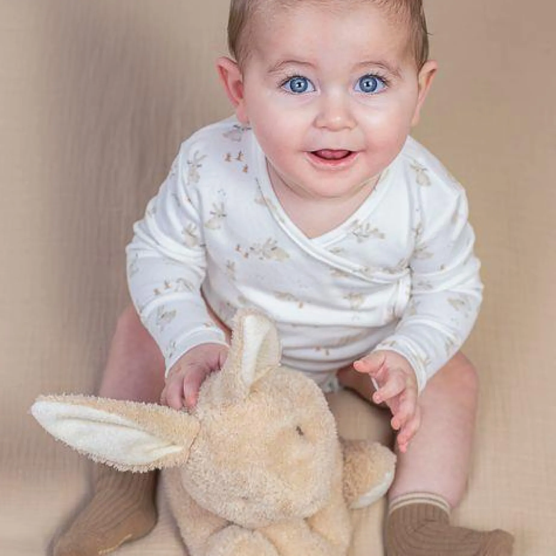 Romper overslag lange mouw - Wit - Newborn Naturals - Baby Bunny