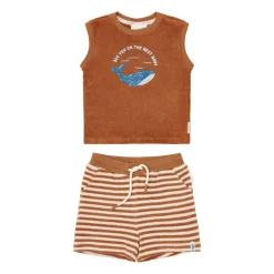 Shirt en short set - Bruin