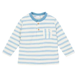 Shirt lange mouw - Blauw - Steel Blue Stripe