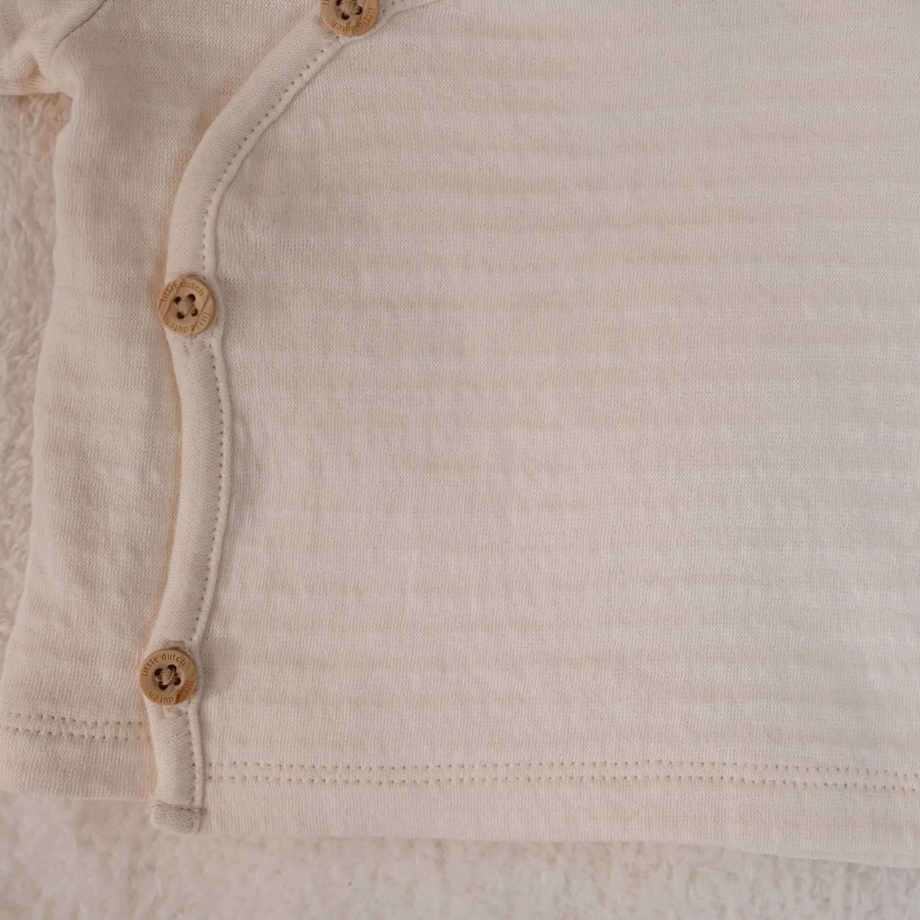 Shirt overslag lange mouw - Beige - Newborn Naturals