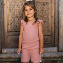 Singlet - Ruches - Roze