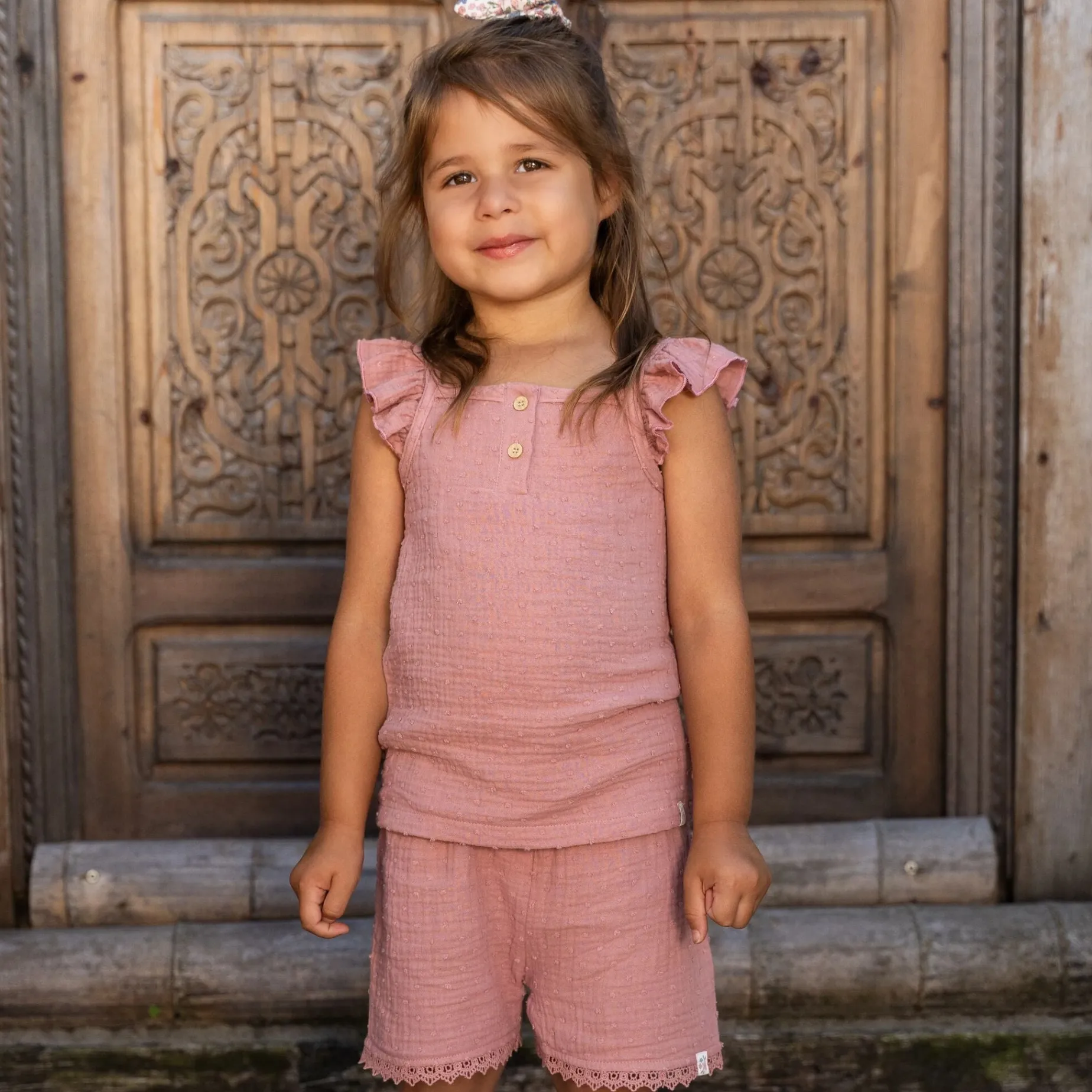 Singlet - Ruches - Roze