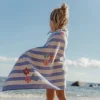 Strandhanddoek - Paars - Dreamy Stripes