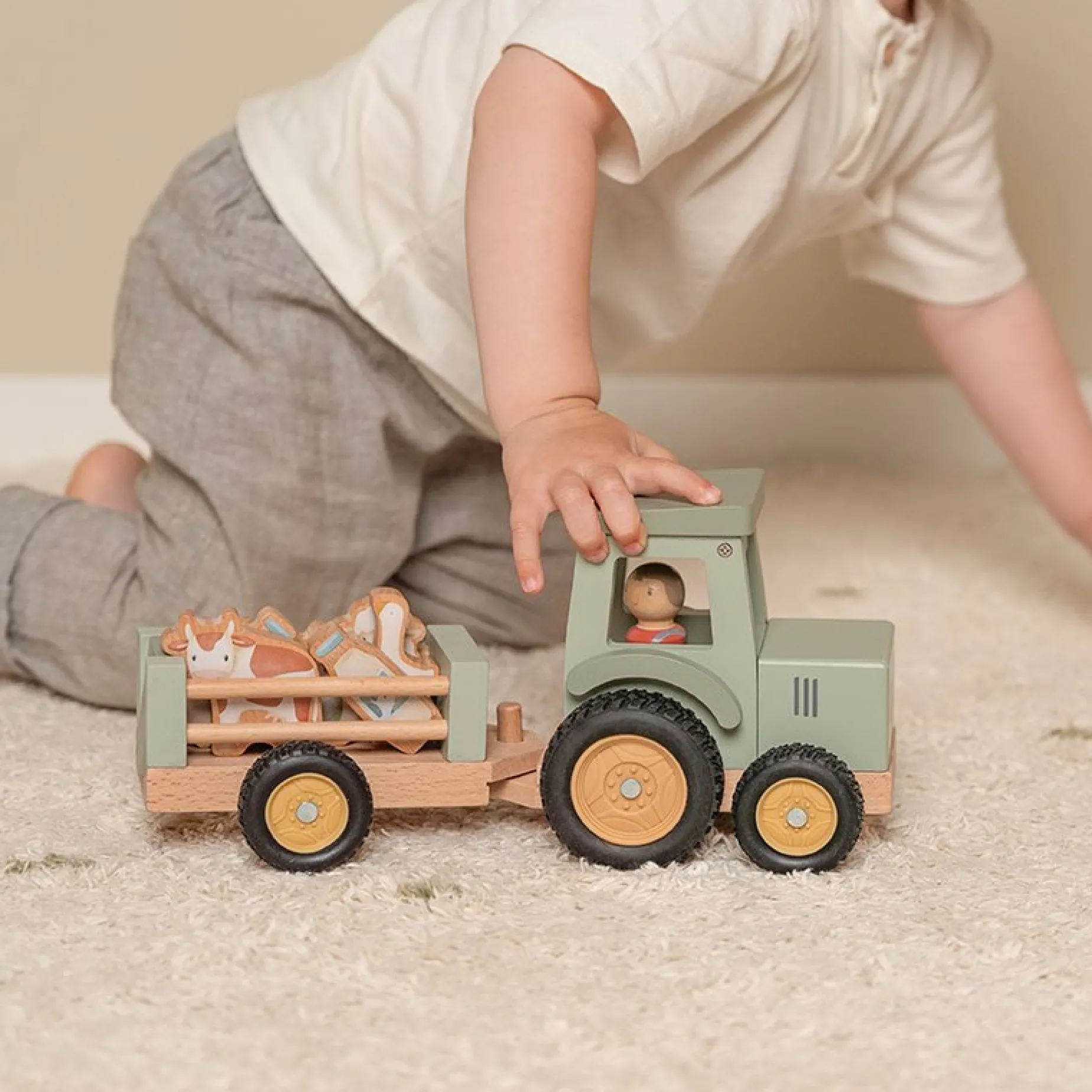 Tractor met trailer Little Farm