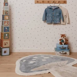 Vloerkleed paddenstoel - Blauw - Forest Friends