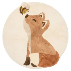 Vloerkleed vos - Beige - Forest Friends