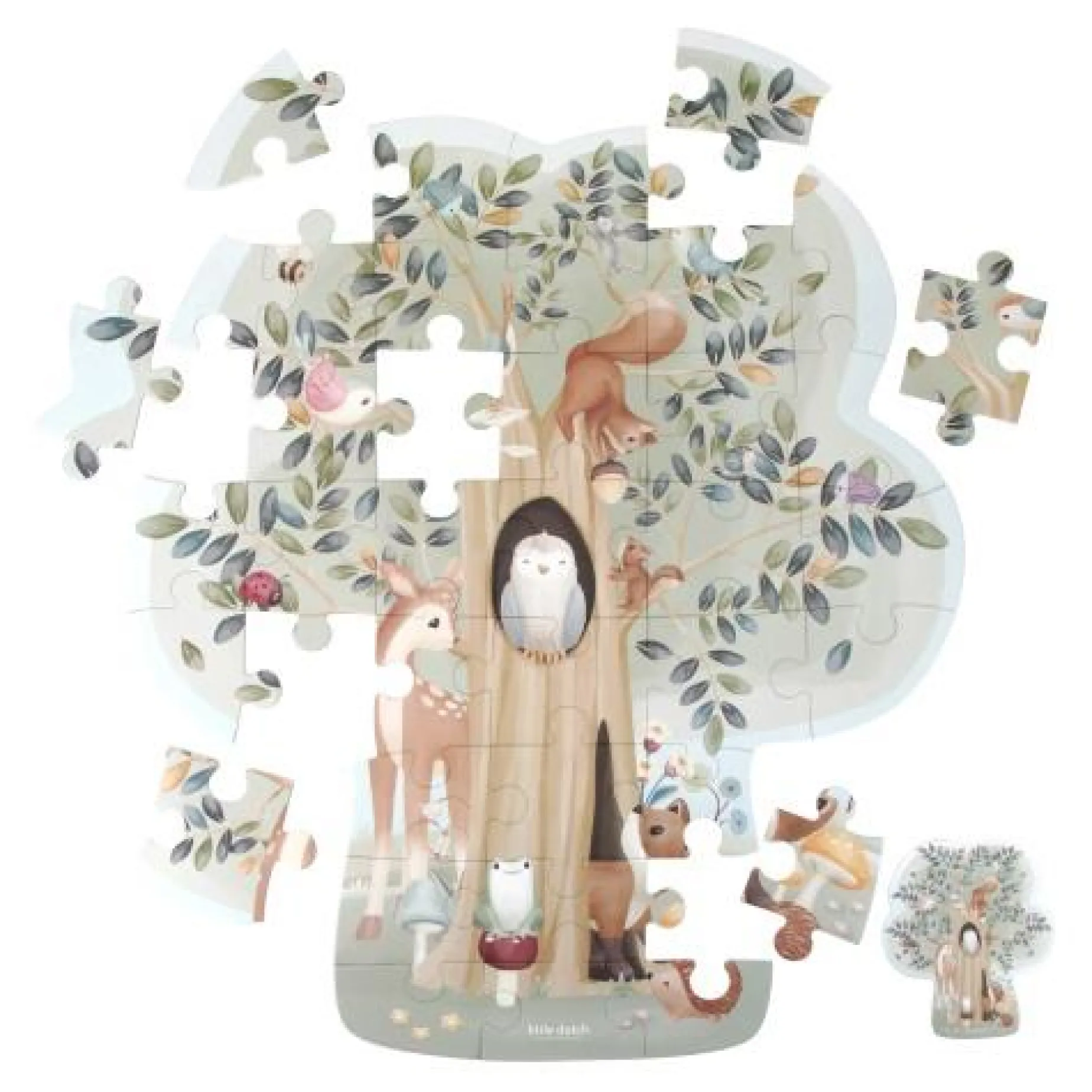Vloerpuzzel - Blauw - Forest Friends