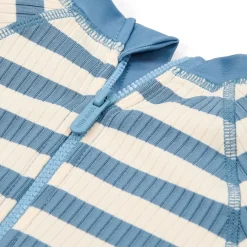 Zwempak korte mouw - Blauw - Ocean Blue Stripes