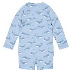 Zwempak lange mouw - UPF 40 - Blauw - Ocean Splash