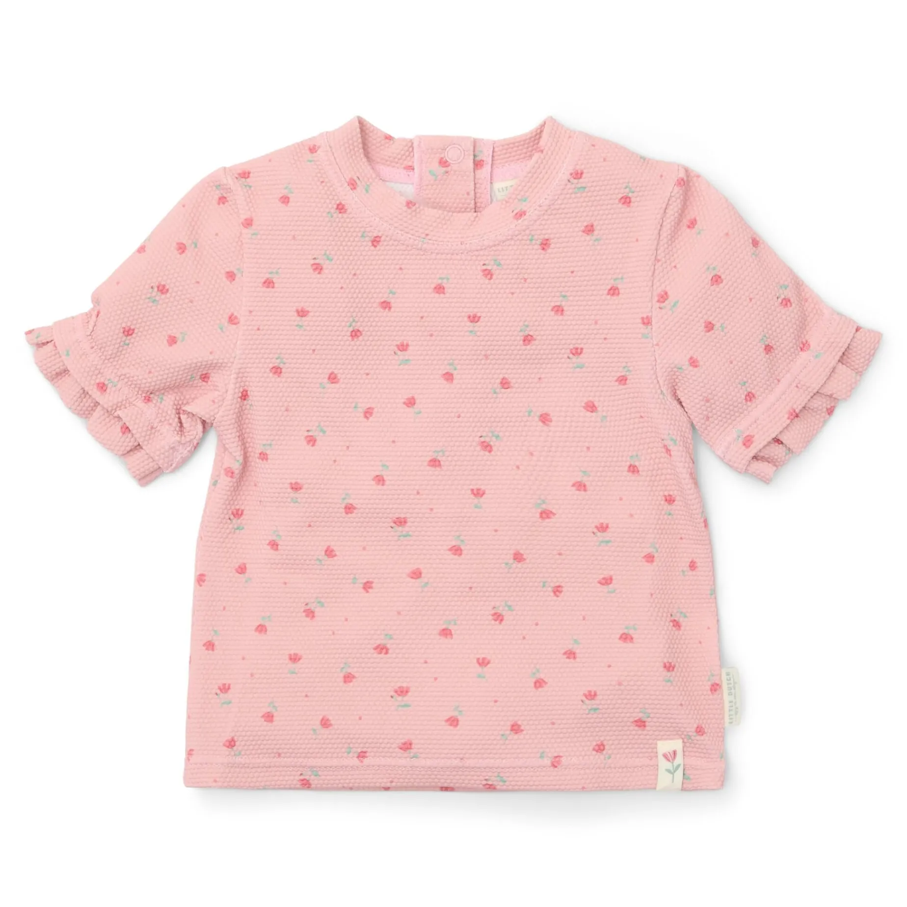 Zwemshirt korte mouw - Lichtroze - Sunny Flowers