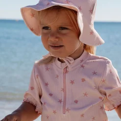 Zwemshirt korte mouw - Roze - Dreamy Seashells